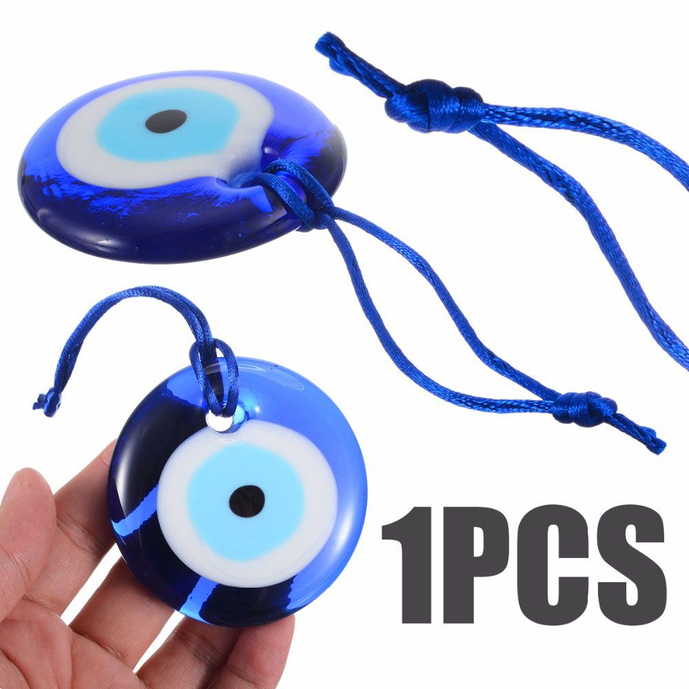 Blue Evil Eye Amulet Car Pendant Turkish Glass Lampwork Trendy Home Office Lucky Charm Pendant Interior Decor Auto Accessories