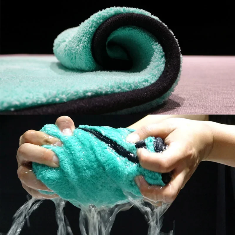 40x40cm Car Detailing 1200 GSM Car Wash Microfiber Towel Car Cleaning Drying Auto Washing Cloth Micro Fiber Rag