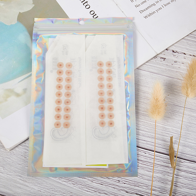 108Pcs Acupuncture Ear Massage Crystal Magnetic Ear Beads Ear Acupoint Stickers Ear Pressure Seeds