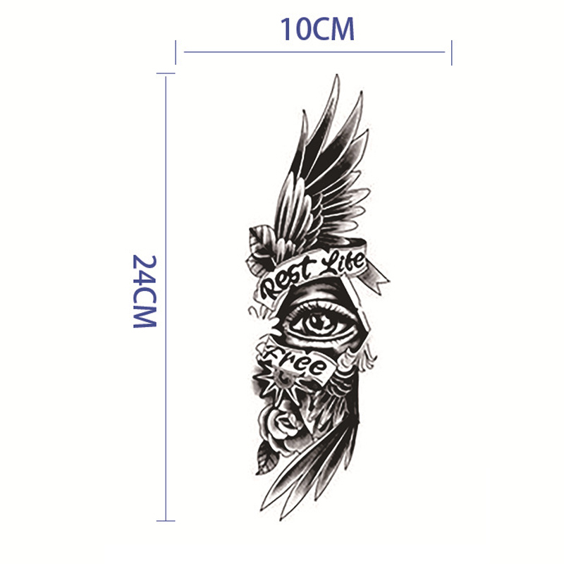 Herbal Juice ink Long Lasting Tattoo Sticker Armband Sleeve Arm Temporary Tattoos Waterproof Semi Permanent Body Art Men Adult