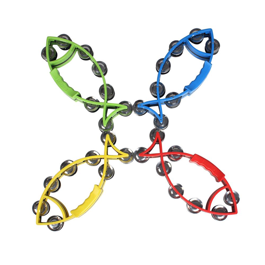 Handbell Fish-shaped Hand Rattles for Children, Tambourine, Early Education, Performance Teaching Aids, Musical Instrument