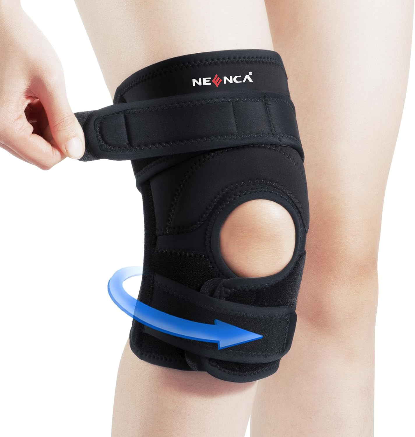 NEENCA Knee Brace Support with Side Stabilizers for Knee Pain Arthritis Meniscus Tear, ACL, Injury Recovery, Running, Workout