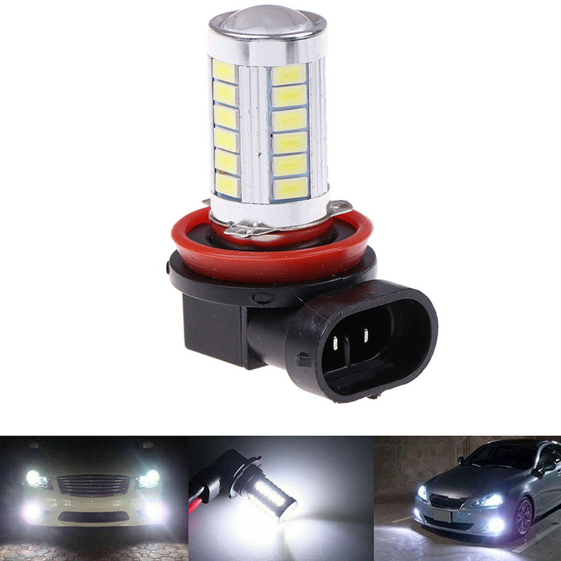 1Pc Super Bright H8/H11 33-LED White Car Fog Light Headlight Driving Lamp Bulb