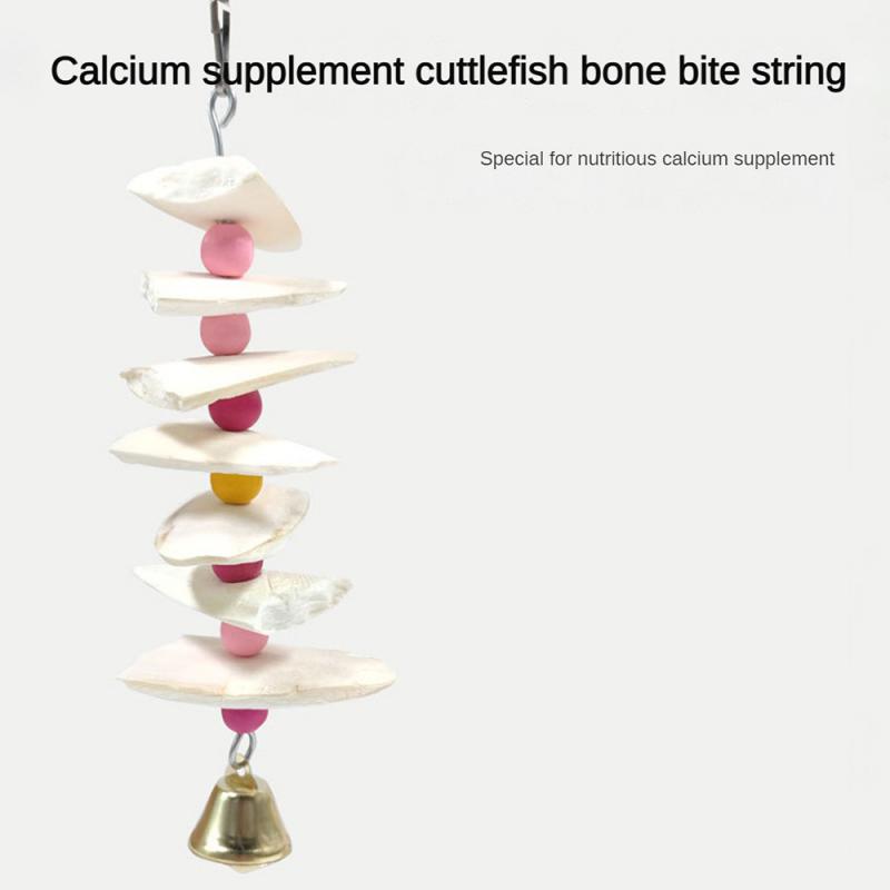 Stone Mineral Pet Supplies Bird Cage Toy Grinding Stone Flower Shape Hang Parakeet Toy For Parrot Biting String Bird Supplies