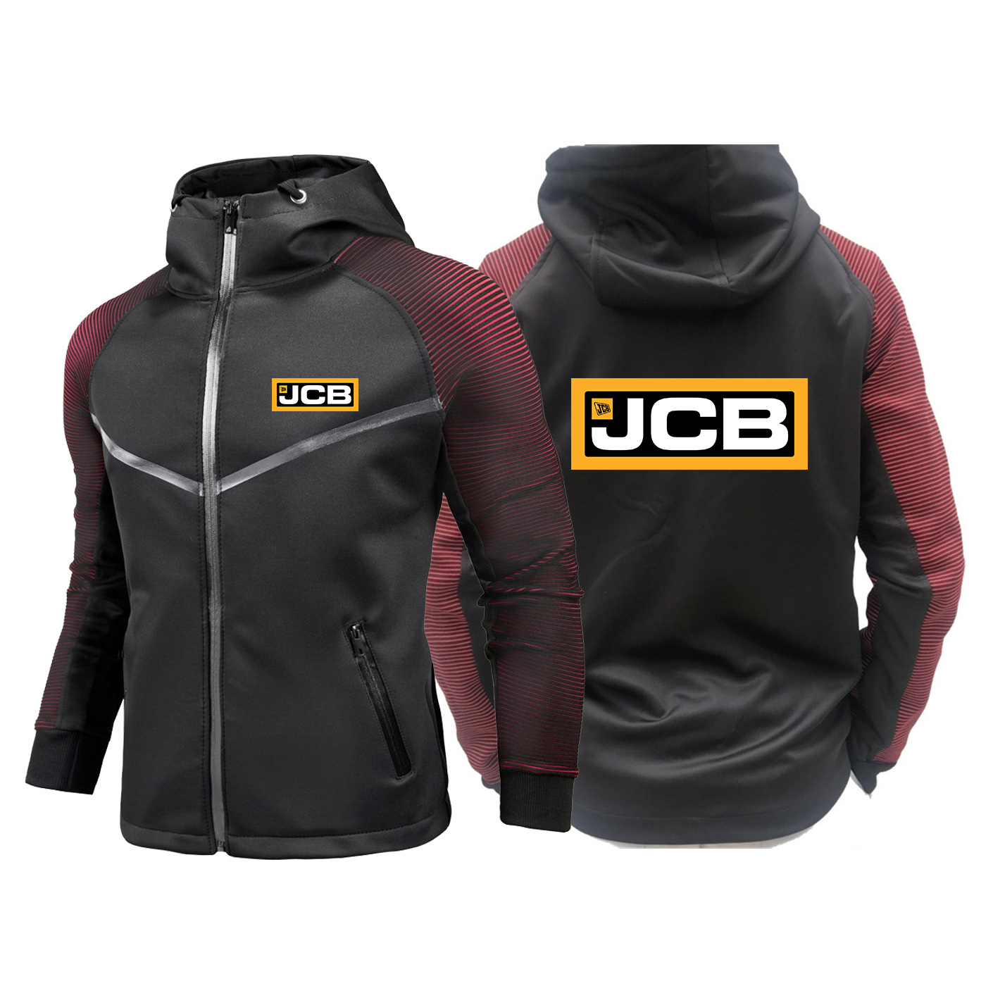 2023 Men Prnting New JCB Midnite Star Excavator Racing Suit Jacket Casual Personality Gradient Waterproof Coat Comfortable Tops