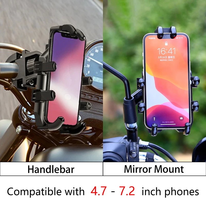 For PIAGGIO Liberty125 MP3 500 Medley Beverly 300 ZIP50 X7 X9 Accessories Motorcycle Handlebar Mobile Phone Holder Stand Bracket