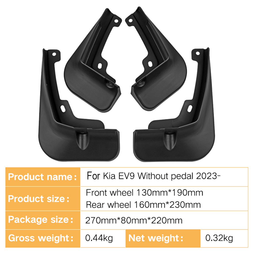 4Pcs/set For KIA EV9 Mudguards Mud Flaps Splash Guards Front Rear Wheels Fender Car Replacment Accessories For Vehicles