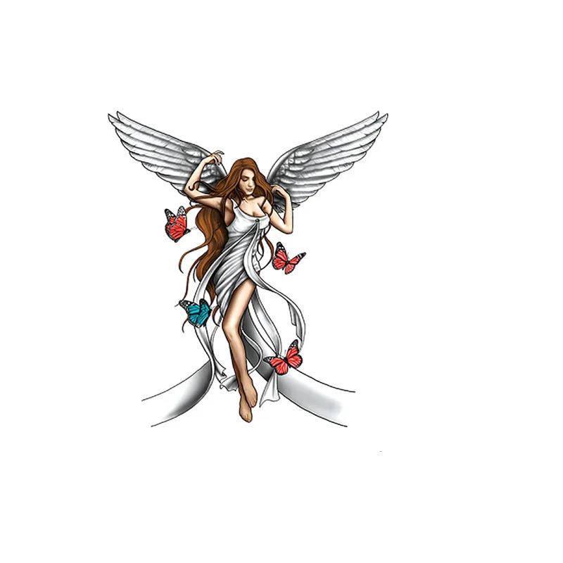 Sexy Temporary Tattoos For Women Girl Tattoo Kit Realistic Flower Butterflies Abdomen Chest Waist Back Apply False 240521