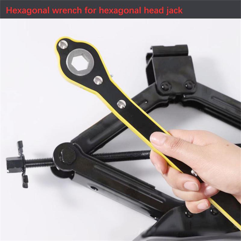 Car Labor Saving Jack Ratchet Wrench Scissor Jack Garage Tire Wheel Lug Wrench Handle Car Tyre Repair Tool Lifting Equipment