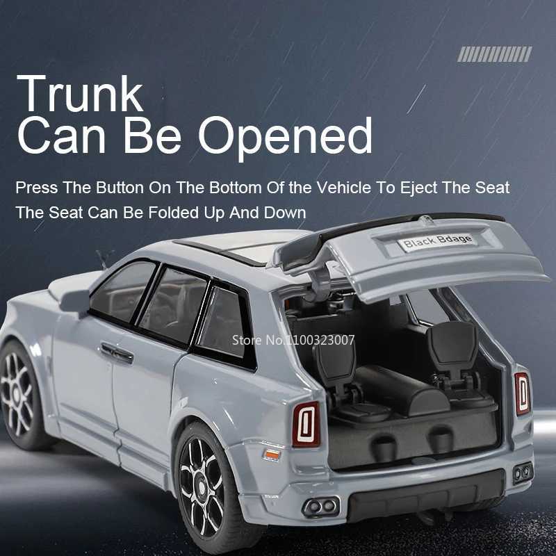 Diecast Model Cars 1/32 Rolls Royce Cullinan RV Car Model Alloy Diecast Off-road Vehicle Toy With Sound and Light Camping Car Model For Boys Gifts