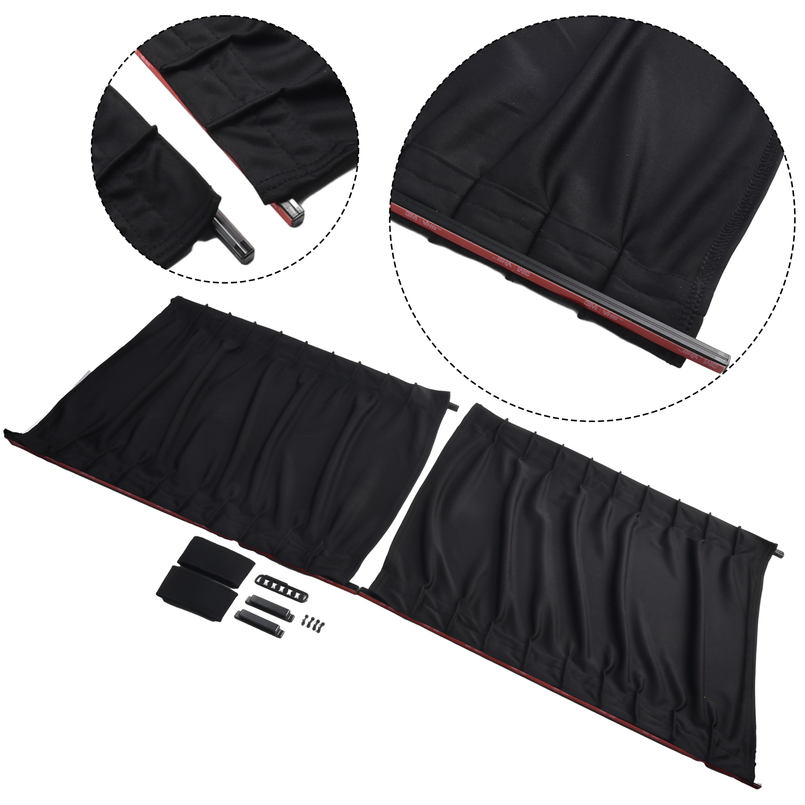 Accessories 2Pcs Kit Universal Auto Car Adjustable SUV VIP Curtain Window Sunshade Visor 50*39cm Vehicle Black