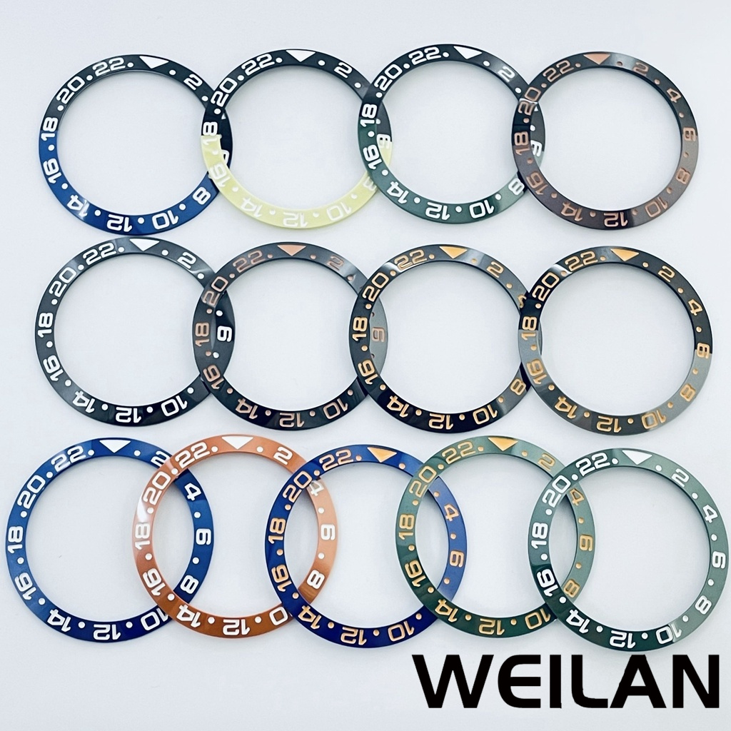 38mm Ceramic Bezel GMT Diver Style 40mm Case Inlay Bezel Replacement Diving Inlay Accessories