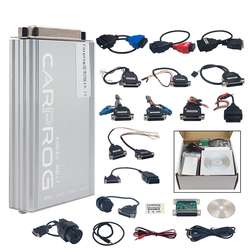 Online Carprog V8.21 with keygen Full Adapter Car Prog V13.77/V10.93 OBD2 ECU Repair Tool For Airbag/Radio/IMMO ECU Programmer