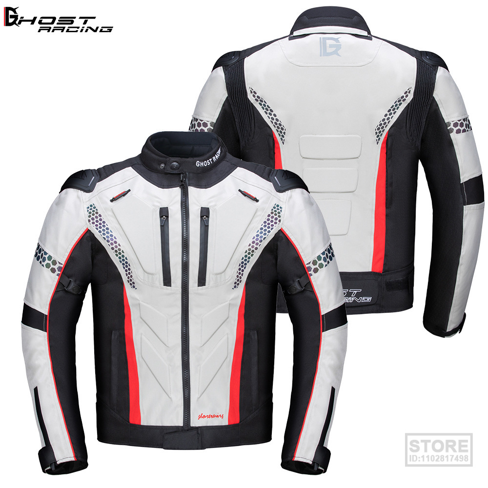 5XL GHOST RACING Motorcycle Jacket Protective Gear rbike Riding Waterproof Windproof Suits