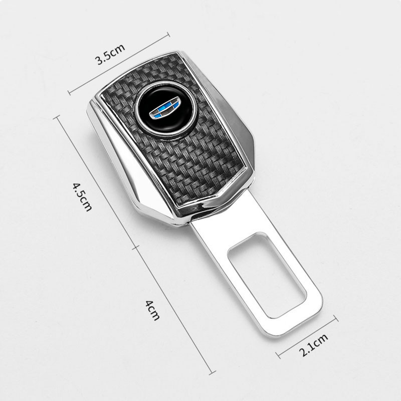 Car seat belt clip bayonet plug safety strap extender logo customize For Geely Emgrand Gc Gx X Lc Ec Panda Emblems Atlas Coolray