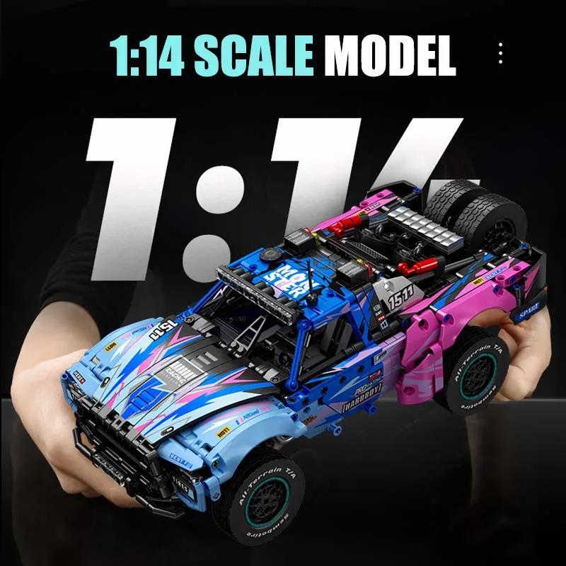 Technical Remote Control Motor Racing Car Building Blocks 1:14 Scale Conqueror Off-road Vehicle Bricks Toys For Children Gifts