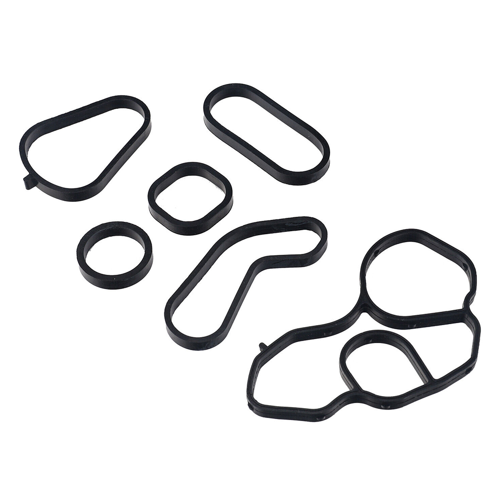 6pcs/set Oil Filter Cooler Housing Gasket Seals For MINI For COOPER S R56-R60 R61 2007-2016 Rubber Oil Filters Accessories