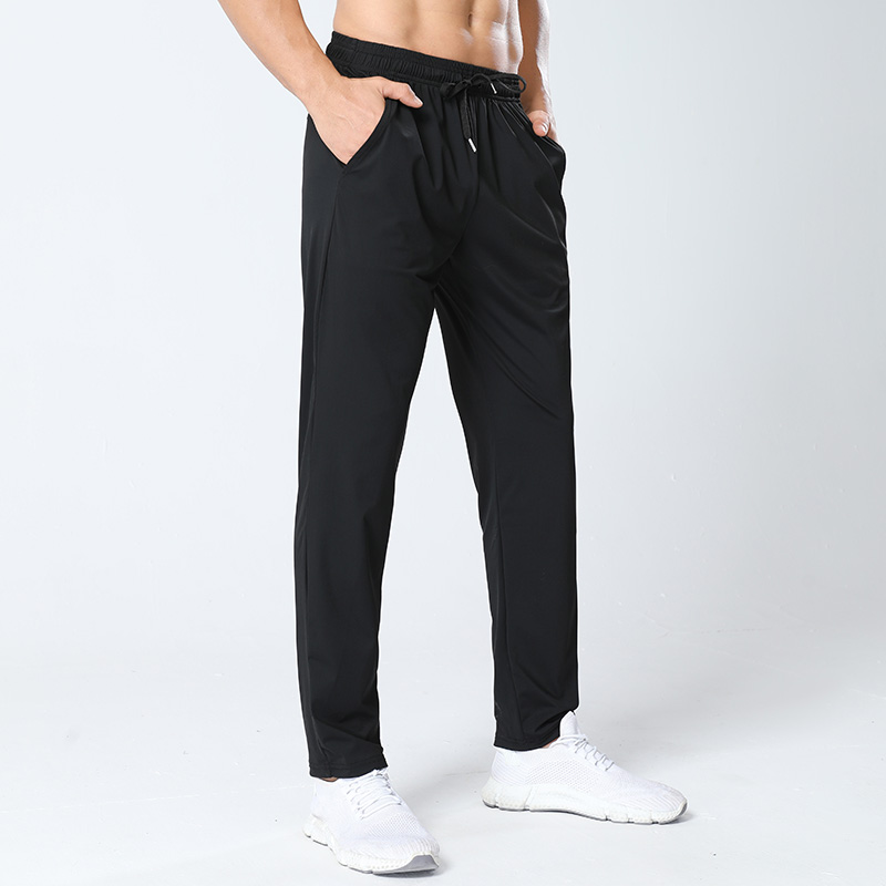 Elastic outdoor sports pants, men's summer ultra-thin cool feeling ice silk quick drying pants, men's casual pants