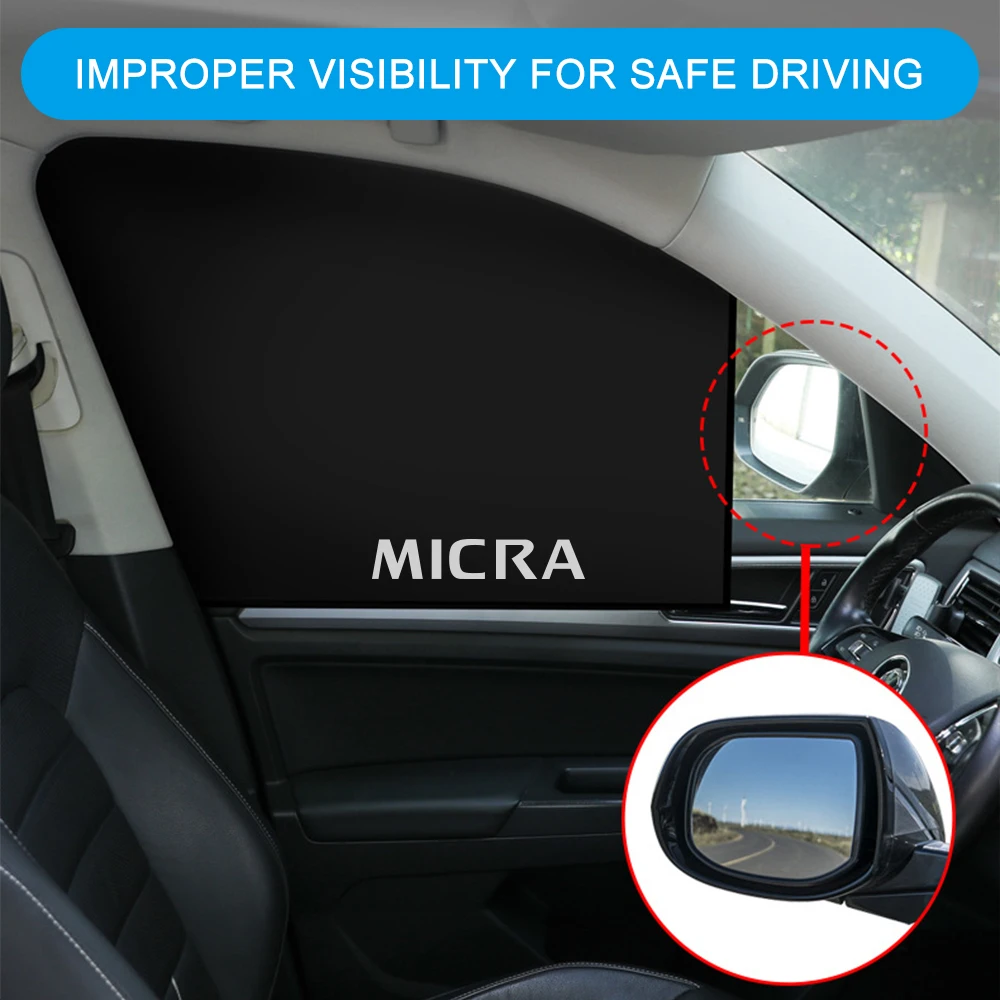 Magnetic Sun Shade Car Side Window UV Protector Auto Accessories For Nissan Qashqai Juke Micra X-Trail Leaf Sentra Murano Note