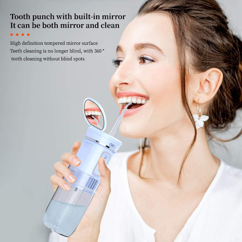 MKJS Oral Irrgator Teeth Whitening 360°Clean Your Teeth white bule pink color Teeth Punch