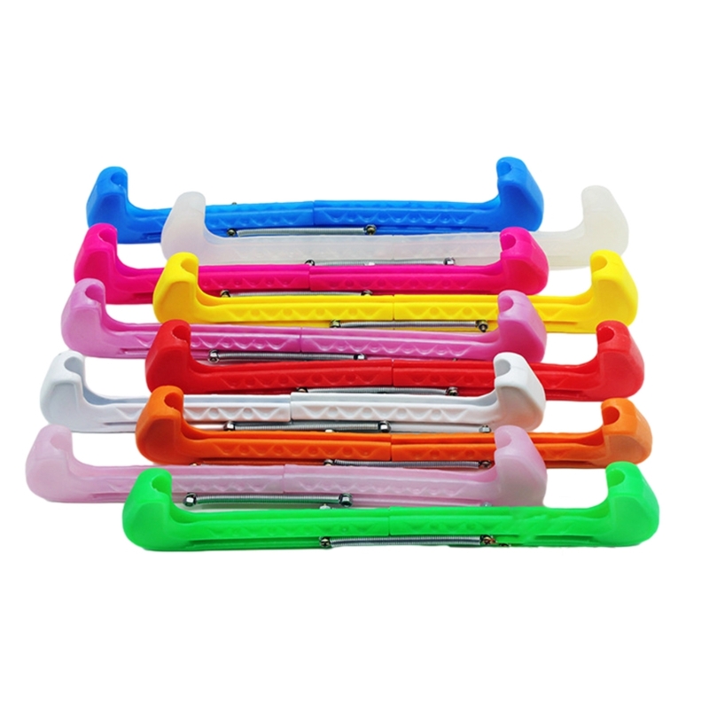 Guard Skate Ice Ice Skating Protector Ice Skate Cover Hockey Skate Guards with Adjustable Spring for Hockey 69HD smile