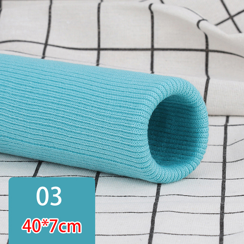 23 Colors Cuffs For Clothes Diy Clothing Cuff Stretchy Threaded Knitted Rib Fabric Jacket Cuff