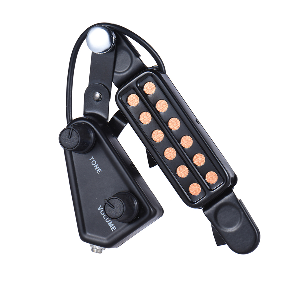 Folk Guitar Sound Hole Pickup 12 Holes Tone Volume Controller Guitar Pickup Music Instrument Accessories