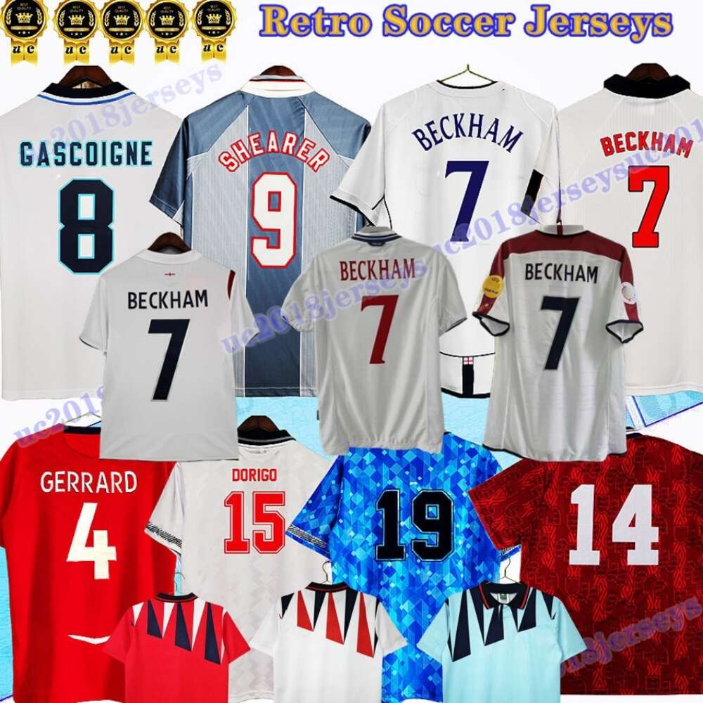 All Englands 1986 1992 BECKHAM Retro Soccer Jerseys home away 3rd 96 98 99 02 04 Classic shirts Kids 10 12 13 Vintage Football 05 06 07 retro Shirt Kit