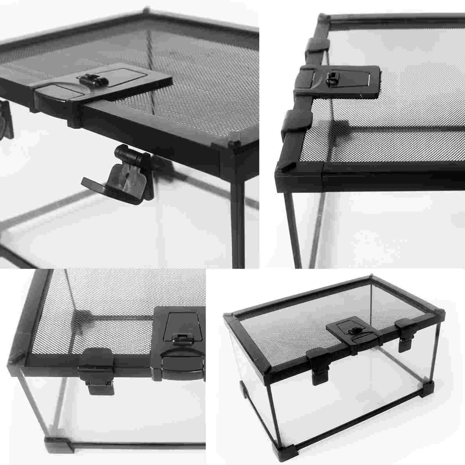 6 Pcs Sea Turtle Cylinder Lock Tank Latch Reptile Glass Pet Bracket Terrarium Supplies Black Baby