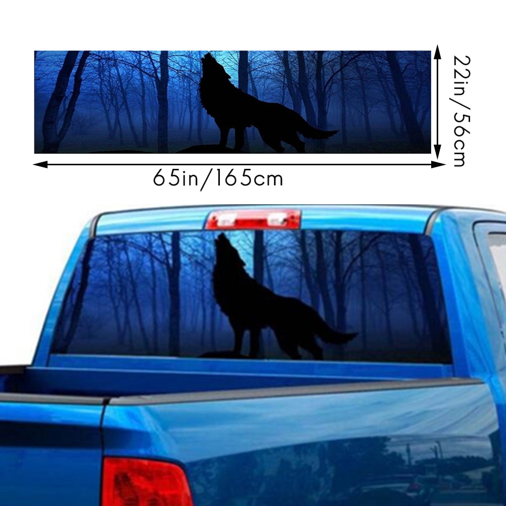 A143 for Truck Suv Pickup 3D Rear Windshield Sticker Sun Visor Decor Rear Window Gl Poster 165 x 56CM / 65 x 22 Inch
