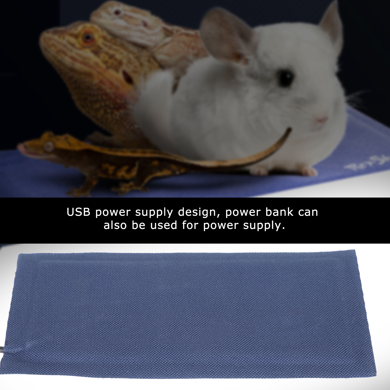 Reptiles Pet Heating Mat Pad Carpet Keep Warm USB Power Supply Adjustable Temperatures