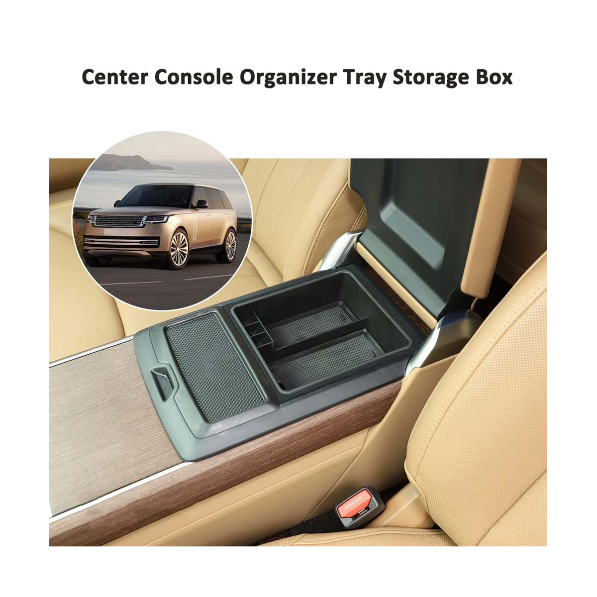 For Land Rover Range Rover Sport/Vogue 2023 Center Console Armrest Storage Box Organizer Tray - No Refrigerator Version