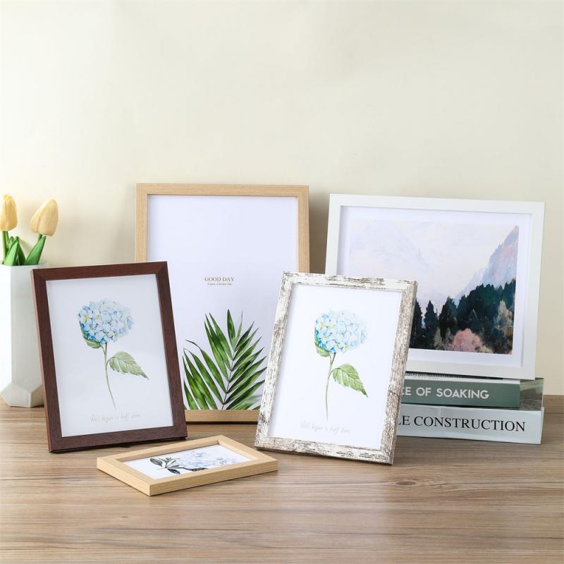 Multi Size Wall-mounted Display Wooden High Quality Home Decorative Picture DIY Photo Frame Easy To Hang H260306
