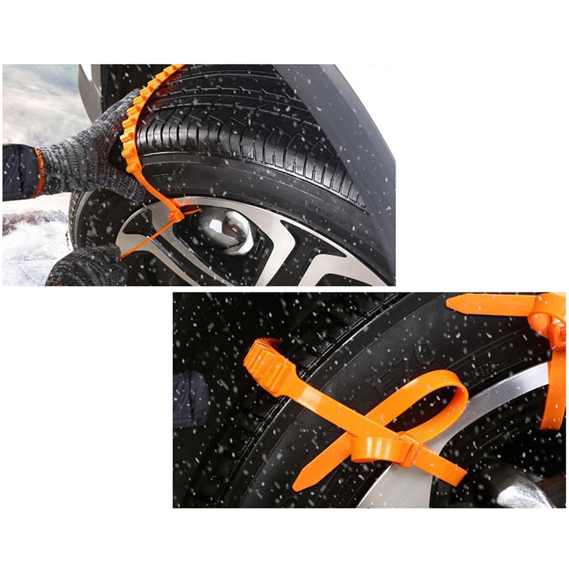 40Pcs Anti-Skid Snow Chains Set For Car Truck Snow Mud Wheel Tire Cable Ties Anti-Slip Chains