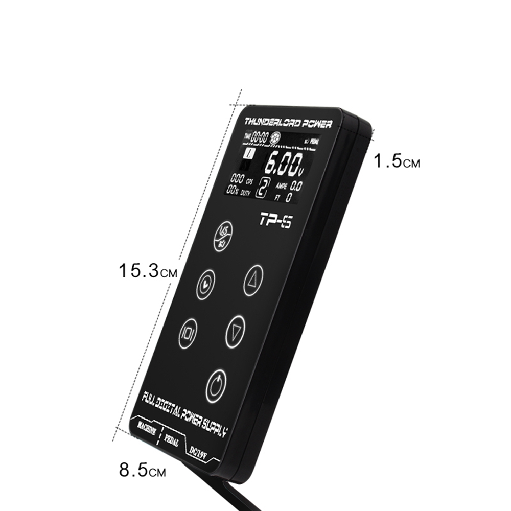 Tattoo Power Supply LCD Display Touch Screen Professional Adjustable Digital Power Source for Rotary Tattoo Machines Gun Supply