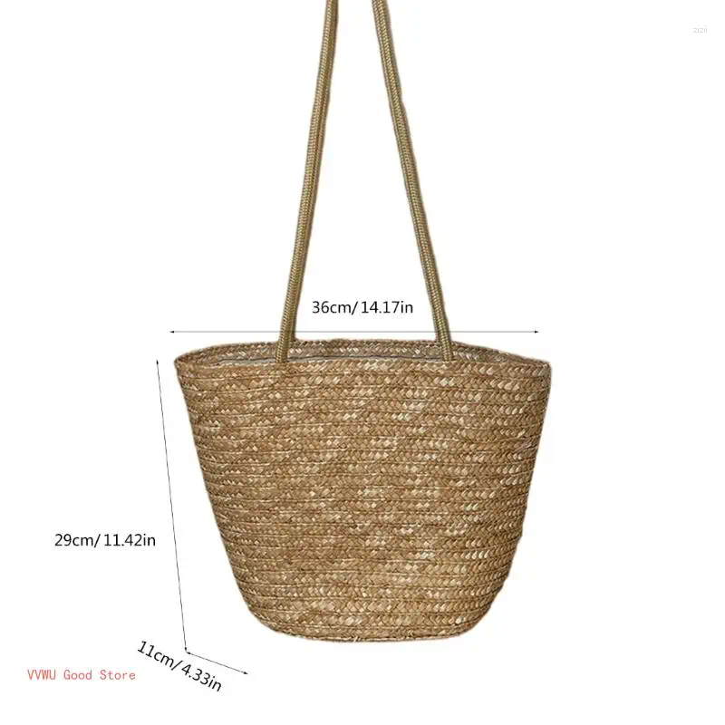 Duffel Bags Fashionable And Practical Straw Bag Large Capacity Shoulder For Beach Trips 1aaf 4