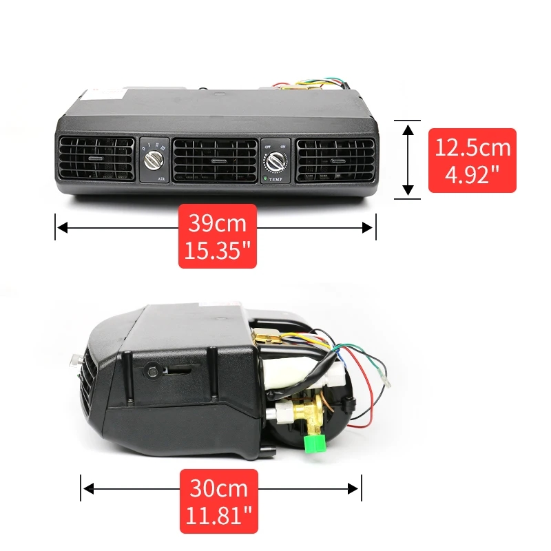 Universal A/C Under Dash Evaporator Assembly Unit Air Conditioner 24V 12V for Tractor Van Pickup Vintage Car Caravan Trailer