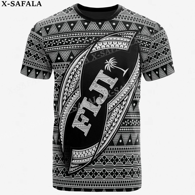 Fiji Rugby Polynesia Fiji For 7s, Its Time 3D Printed Short Sleeve T-shirt Summer Round Neck Men Female Casual Top Tee-2