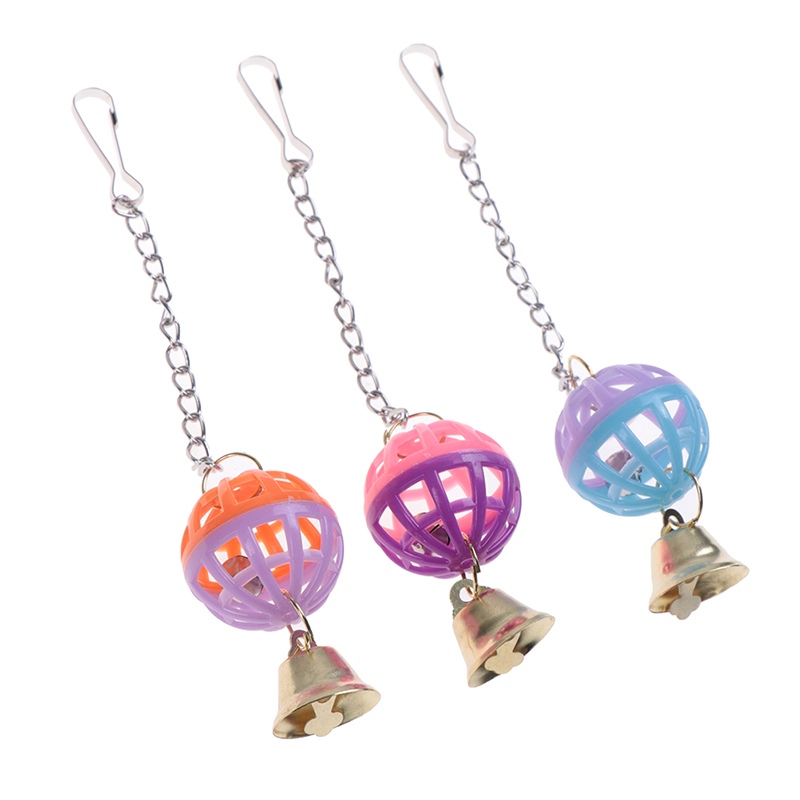 Cute Parrot Toys Pet Bird Parakeet Climb Bite Chew With Hanging Swing Bell Ball Supplies Dropshipping