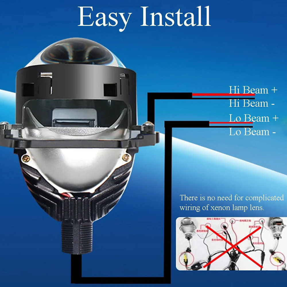 3.0 Inch Mini Bi LED Projector Lens Car Retrofit Kit H7 H4 9005 9006 Auto Light Lenses For Headlights Accessories Motorcycle