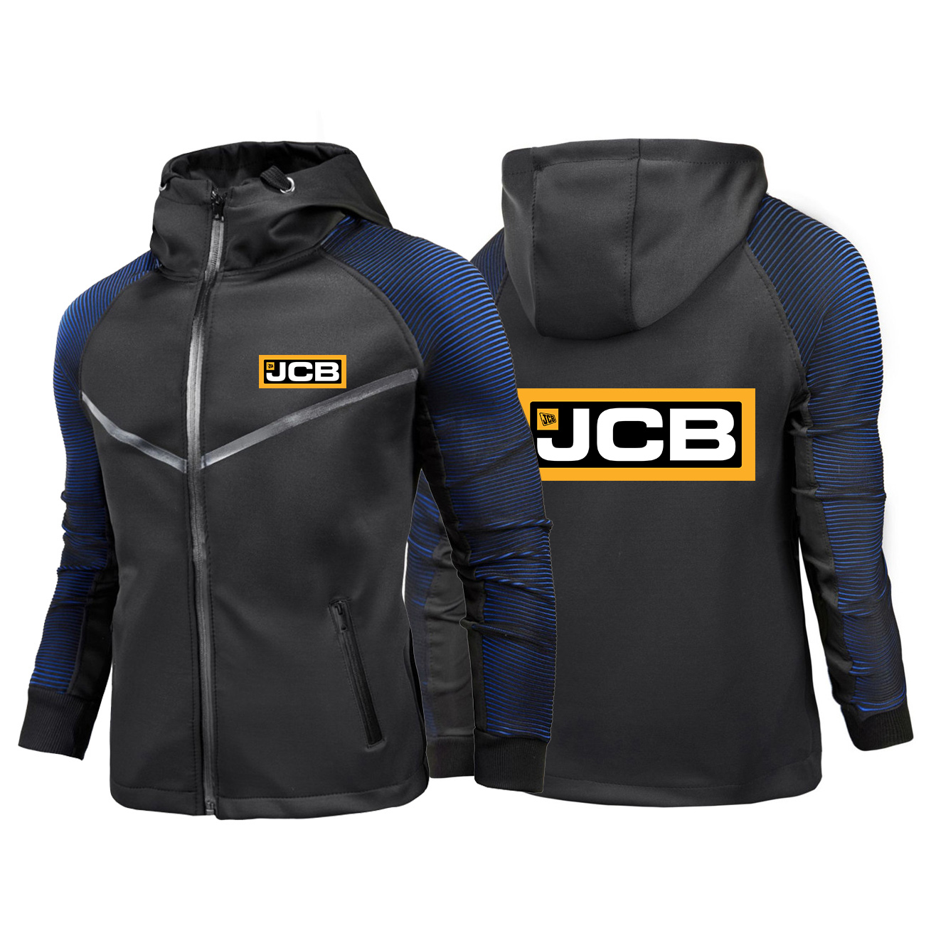 2023 Men Prnting New JCB Midnite Star Excavator Racing Suit Jacket Casual Personality Gradient Waterproof Coat Comfortable Tops