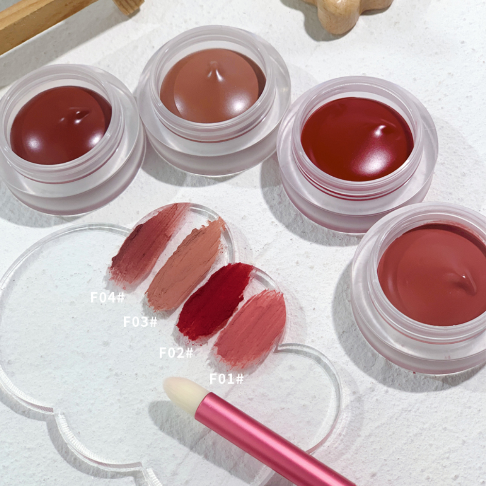 Xixi Canned Lip Mud Balm Lip Glaze Matte Lipstick Velvet Mousse Solid Lip Gloss Face Blush Tint Lip Cheek Makeup Cosmetics New