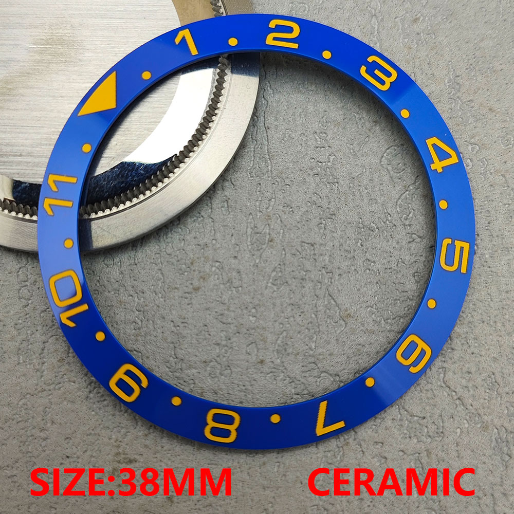 The new 38mm ceramic bezel GMT and diving watch insert are suitable for 40mm men's watch replacement accessories