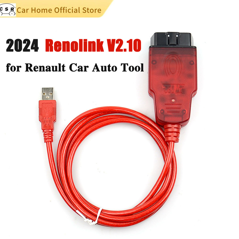 2024 Renolink V2.10 for Renault OBD2 ECU Programmer Can Upgrade Renolink 1.99 USB Diagnostic Cable for Dacia Key Coding Car Tool