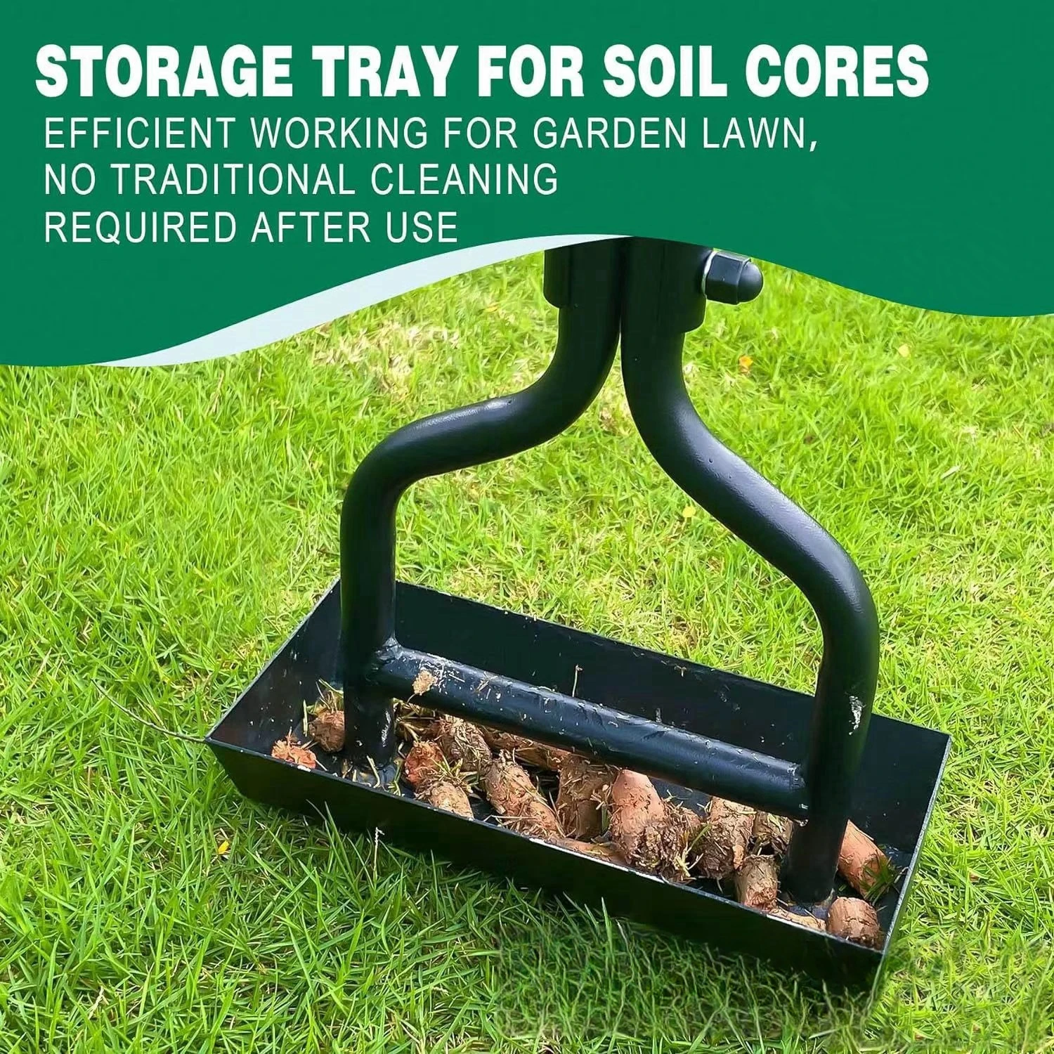 Lawn Aerator Tool Lawn Aerator Coring Tool Lawn Yard Garden Care Tool Helper For Most Grass And Soil With Soil Core Storage Tray