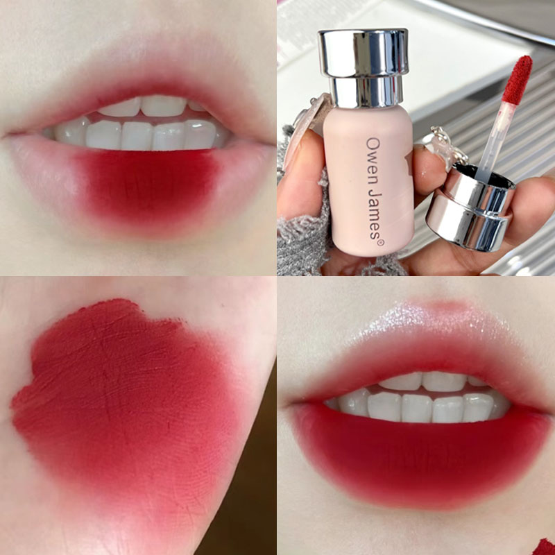 Waterproof Matte Velvet Lip Gloss Lip Mud Long-lasting Non-stick Cup Smooth Nude Red Lipstick Lip Tint Korean Makeup Cosmetics