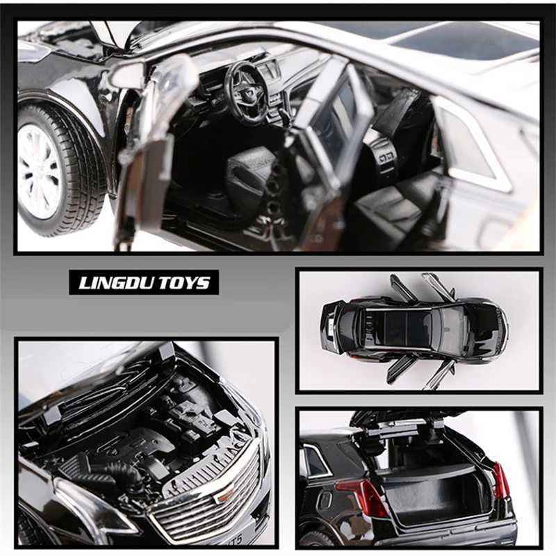 Diecast Model Cars 1/32 XT5 SUV Alloy Car Model Diecasts Metal Toy Vehicles Car Model Sound and Light High Simulation Collection Childrens Toy Gift