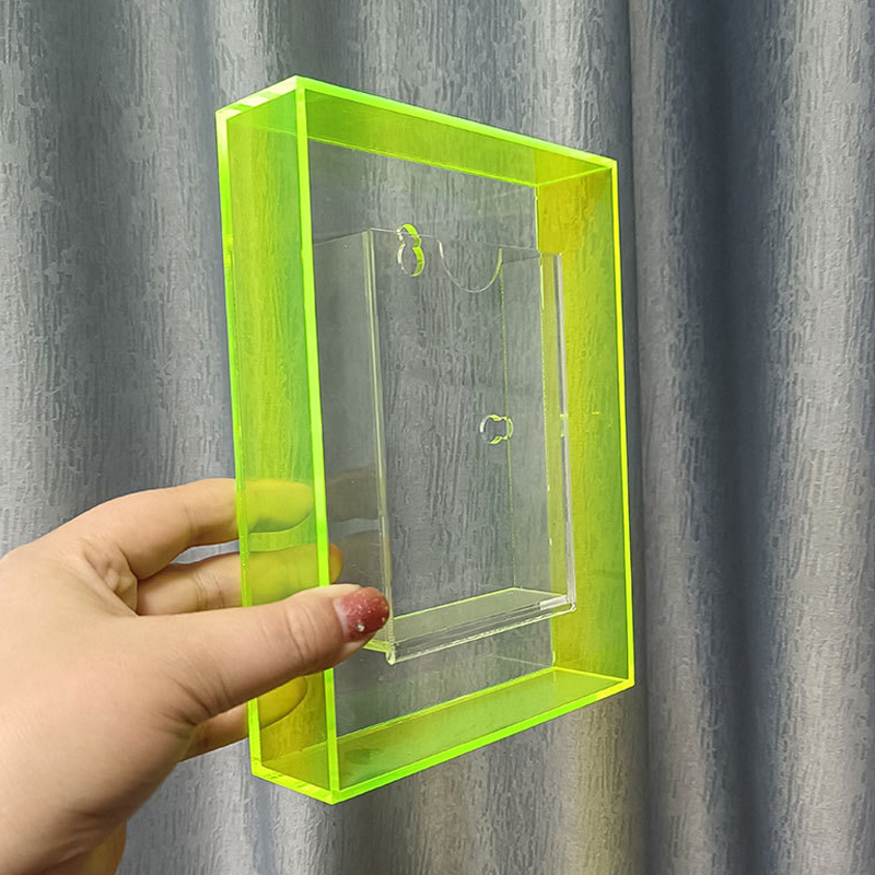 1PC Transparent Acrylic Frame Box Bedroom Square Picture Idol Photocard Holder Desktop Ornament Cadre Photo Home Decor H260306