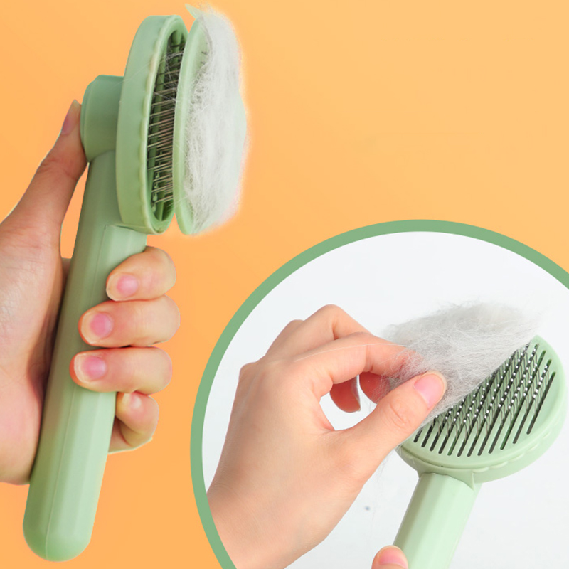 Pet Hair Removal Comb Self Cleaning Slicker Cat and Dog Universal Massages Particle Hair Brush Kitten Cat Grooming Brush Comb