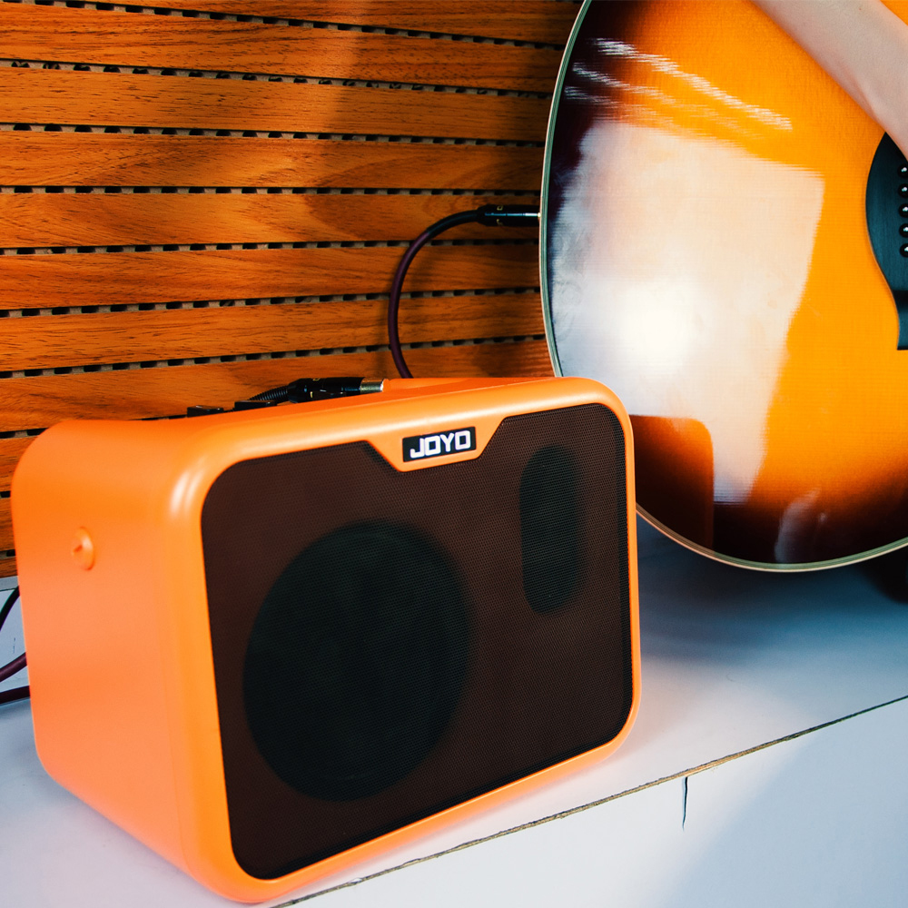Acoustic Guitar Audio Amplifier Musical Instrument Accessories Rechargeable AMP Speaker Stereo Supports Volume Tone Adjustment